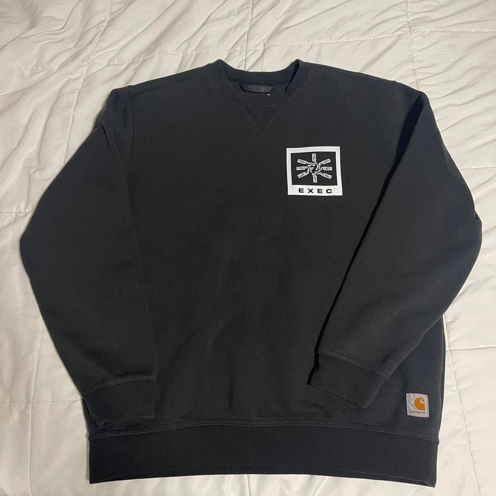 Black Carhartt crewneck sweatshirt with cool logo L